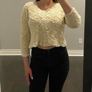 Beige crop sweater